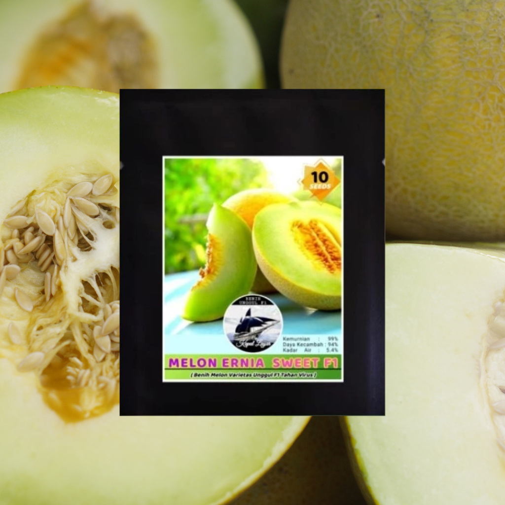Benih/Biji Melon Ernia Erna Manis F1 Benih Sayur Buah Kualitas TOP Tinggi