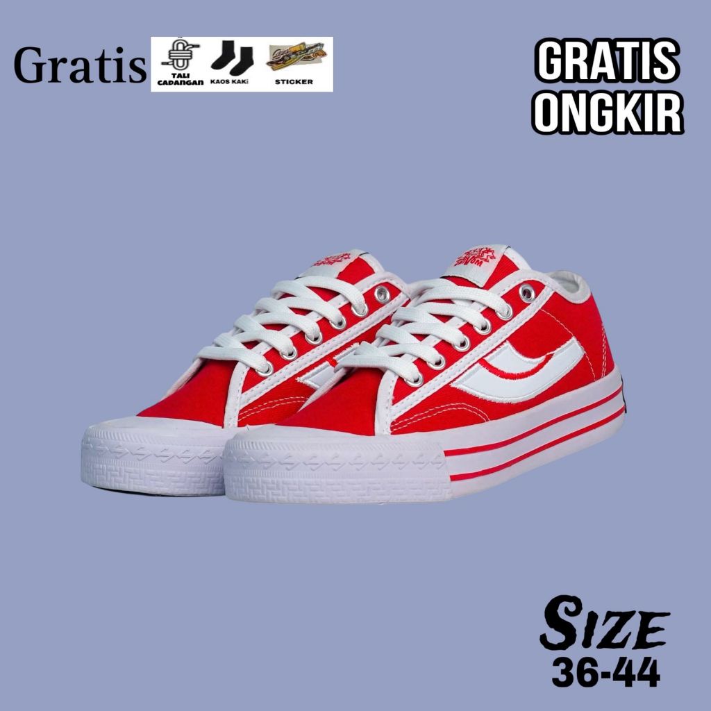 Sepatu Sneakers Pria Wanita Flexion Red Special HUT RI Sneaker Merah Putih Kasual Seneakers Terbaru
