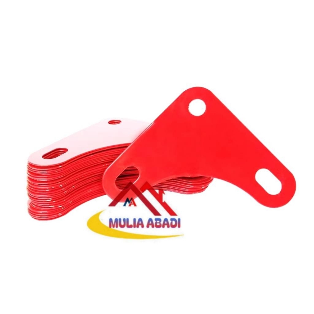 MERAH Plat Siku Warna MERAH tebal /pelat siku lubang rak besi MERAH