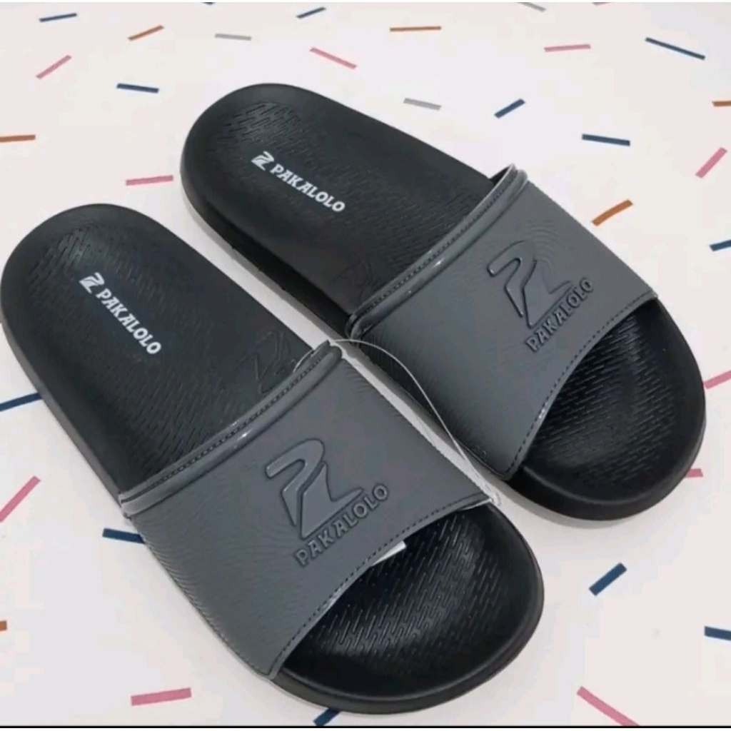 PAKALOLO FLASH GREY Sandal Slide Pria Original Karet