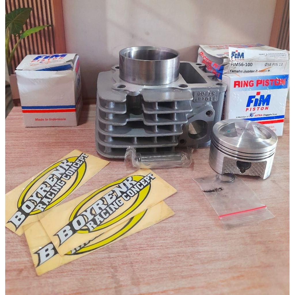 PAKET BORE UP BLOK JUPITER Z SET PISTON 57 57.5 58 58.5 59-BOYRENK RACING