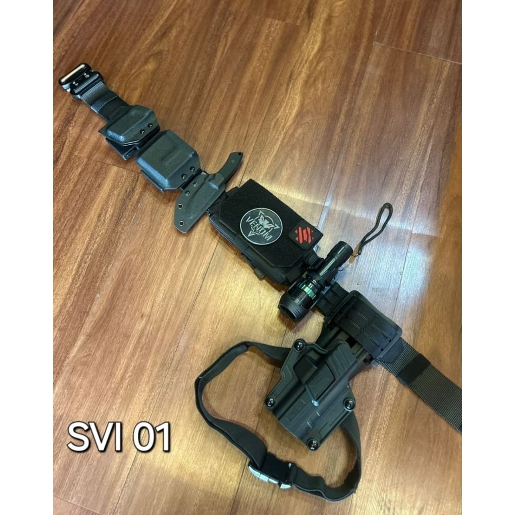 KOPEL FULL SET HITAM / KOPEL TACTICAL / KOPEL TNI POLRI / WARBELT SET