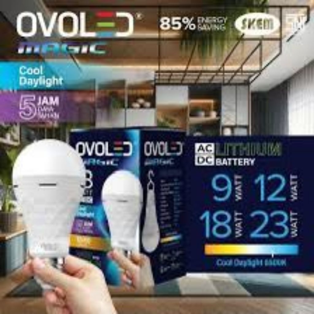 Lampu LED Emergency OVOLED Magic AC DC