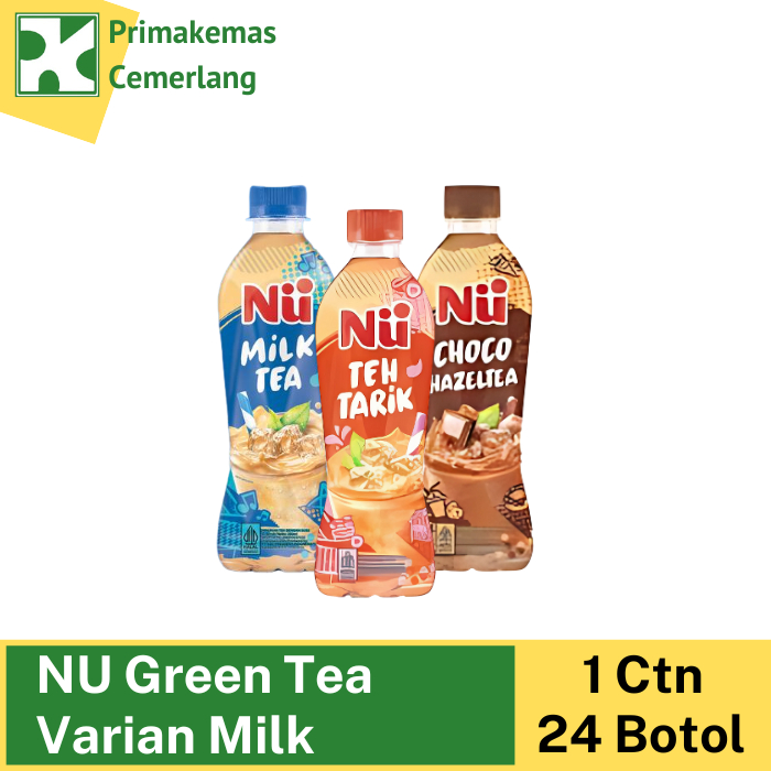 NU Green Tea Varian Milk / 330ml (24 Botol/Ctn)