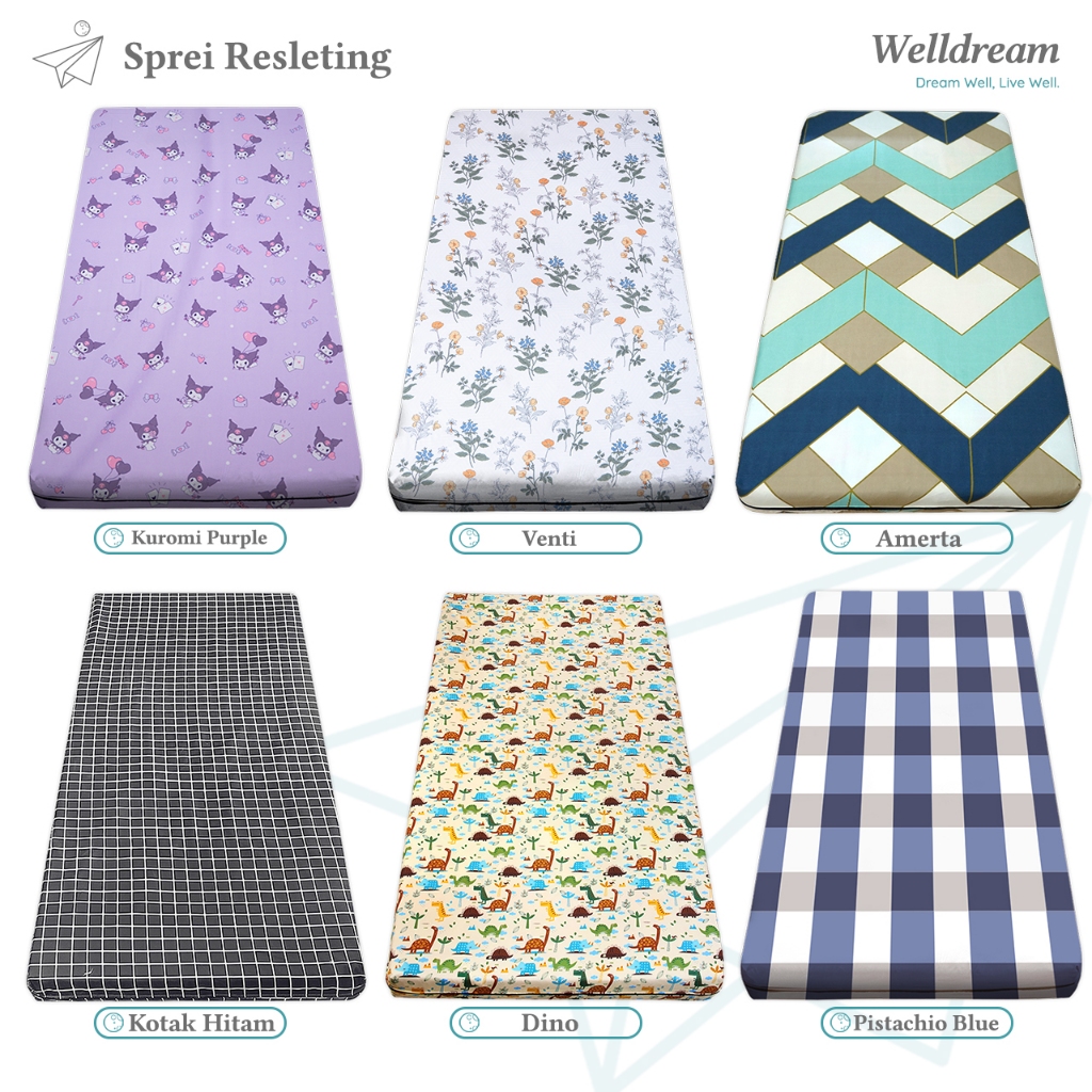 Sprei Resleting 80x200 Sarung Kasur Busa Resleting 80x200x15 - 80x200x20