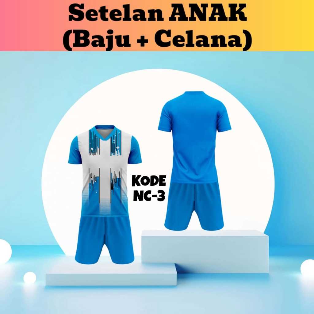 (JKT) Baju Futsal Anak Laki Laki | Jersey Bola Anak Laki Laki | Baju Bola Anak Perempuan | Premium