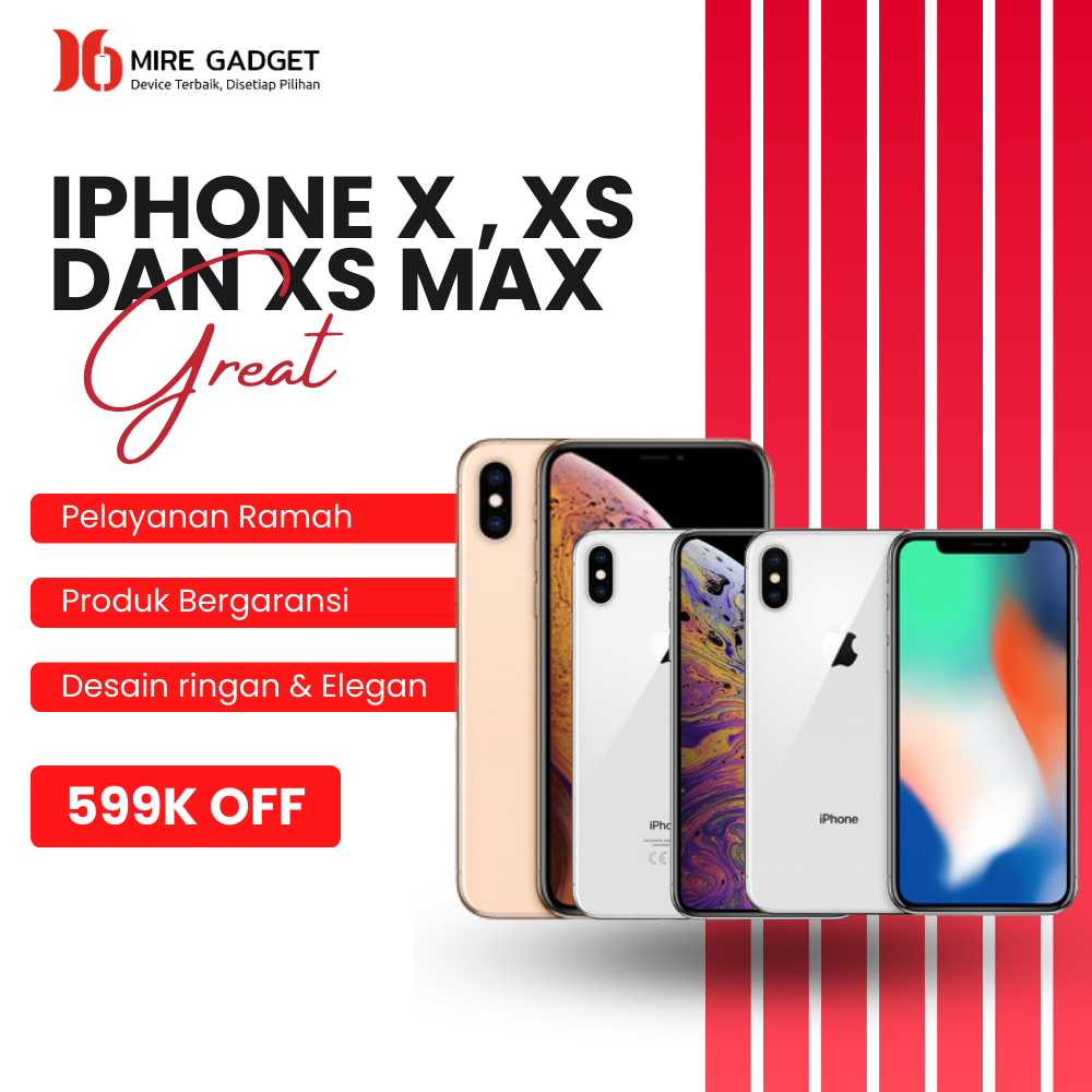 IP X | XS | XS MAX 64GB 256GB ALL OPERATOR BERGARANSI LIKENEW - MG