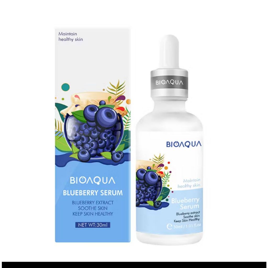 BPOM Bioaqua Blueberry Wonder Essence Serum Glowing Anti Penuaan Dini dan Perawatan Jerawat
