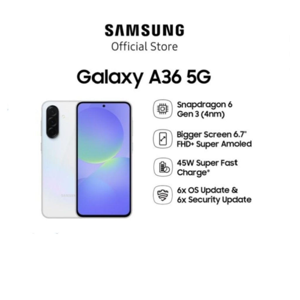 HP SAMSUNG GALAXY A36 5G 12/256 GB - SAMSUNG A36 5G RAM 12GB ROM 256GB RESMI