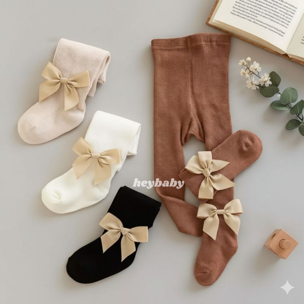 HEYBABY - LEGGING CUTIE PIE Stocking Ribbon Bayi Anak / STOCKING ANAK STOCKING BAYI