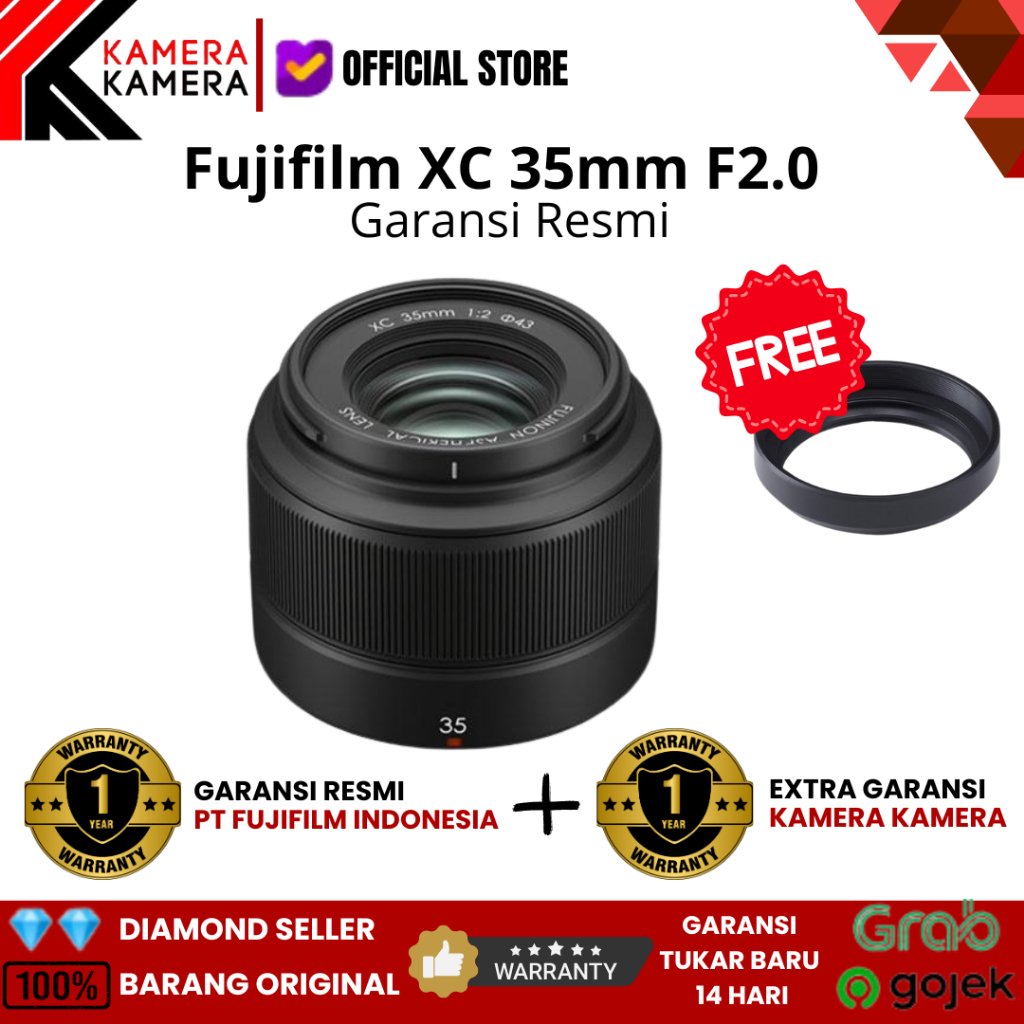 Fujifilm XC 35mm F2 Fujinon XC 35mm f/2 Lensa Fujifilm XC 35mm f2 Garansi Resmi