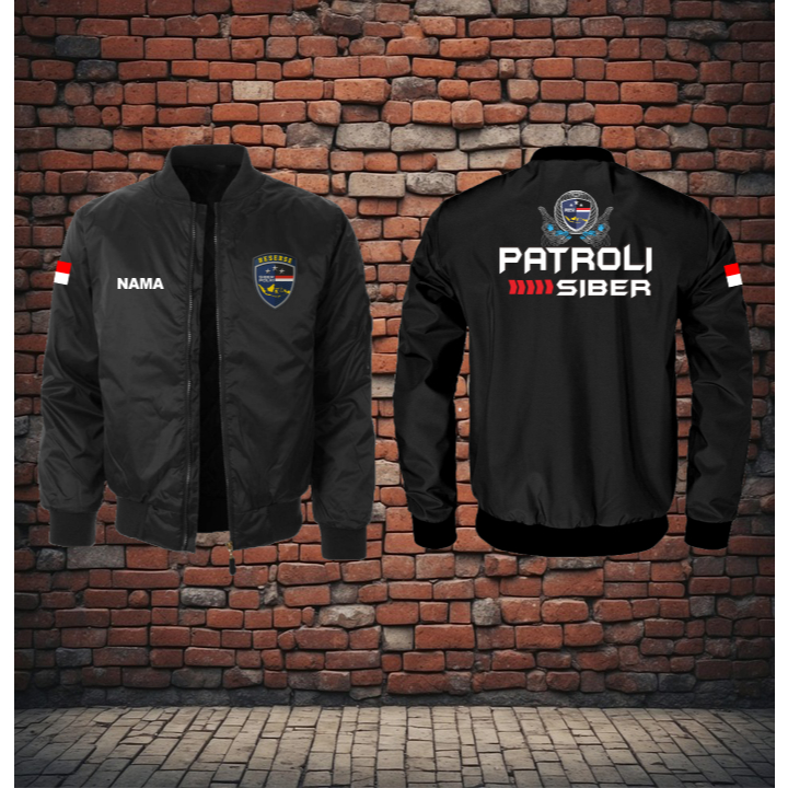 Jaket patroli siber Bomber Terbaru Taslan Premium/siber polri