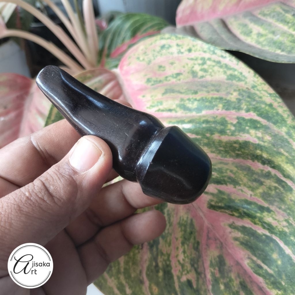 AJISAKA_ART | pipa once / once cangklong unik dan antik kayu kelor hitam