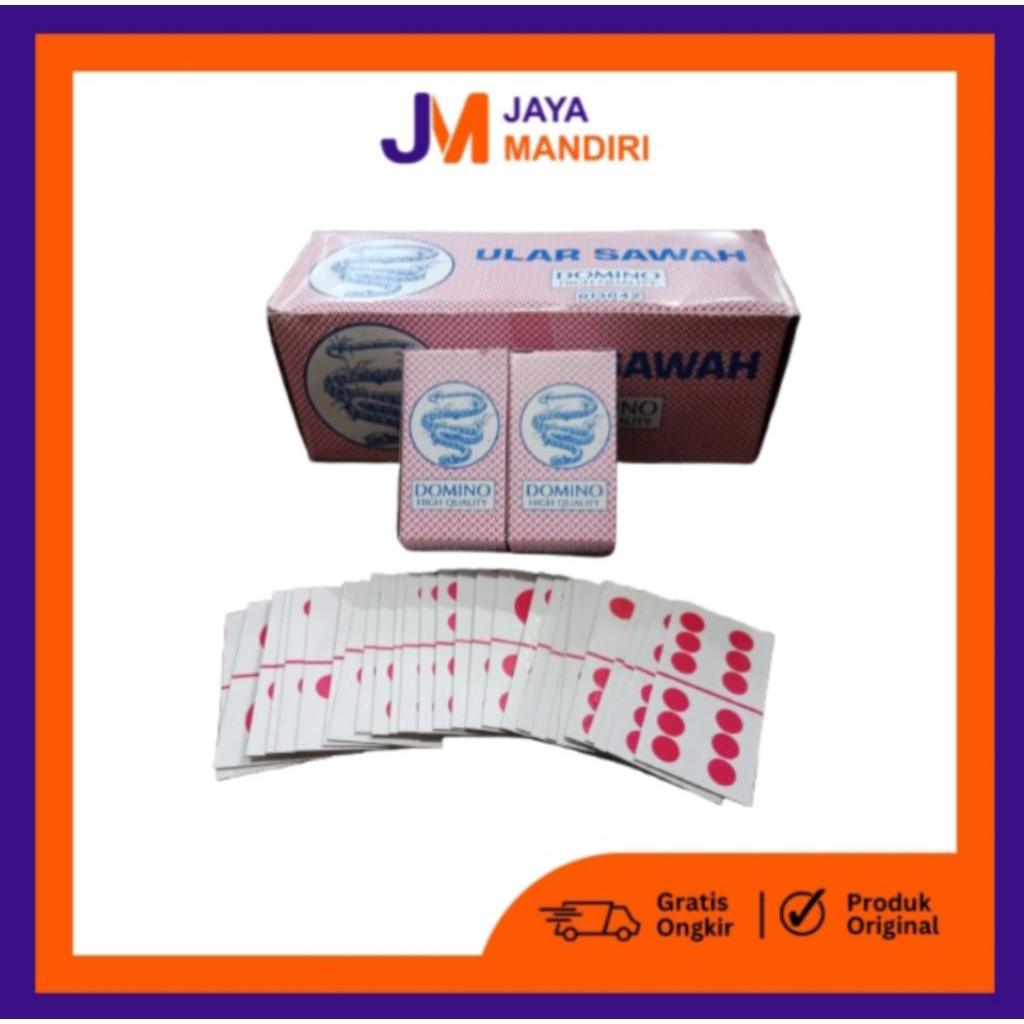 (1Pcs) Kartu Domino Ular Sawah – High Quality