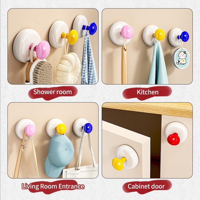 Hook Vacuum Gantungan Suction Cup Hook Tanpa Paku Dinding Kuat 652