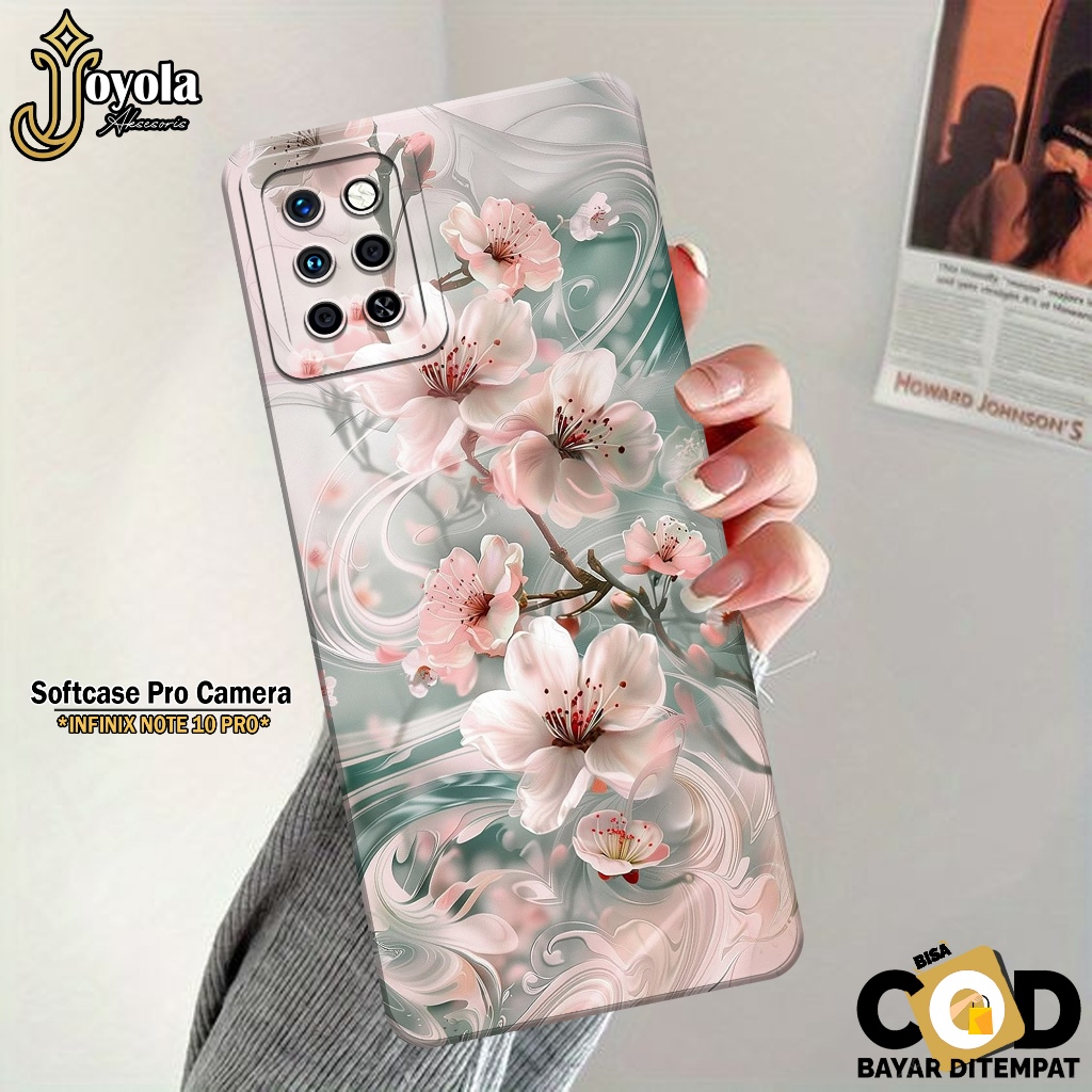 Softcase Hp Infinix Note 10 Pro JOYOLA Fashion Case Bunga Case Infinix Note 10 Pro Silikon Tpu Pro C