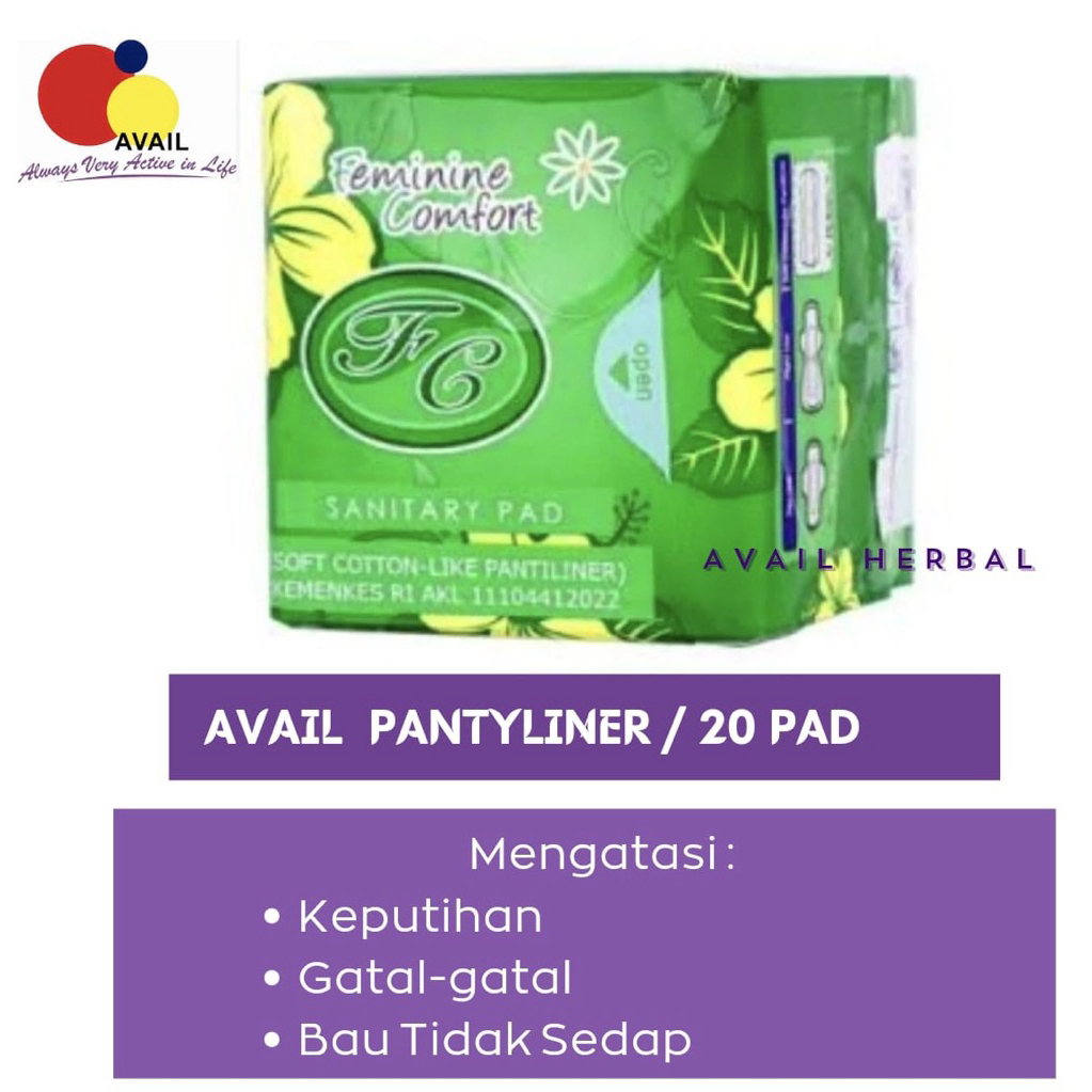 Avail PANTYLINER Herbal Satuan Original