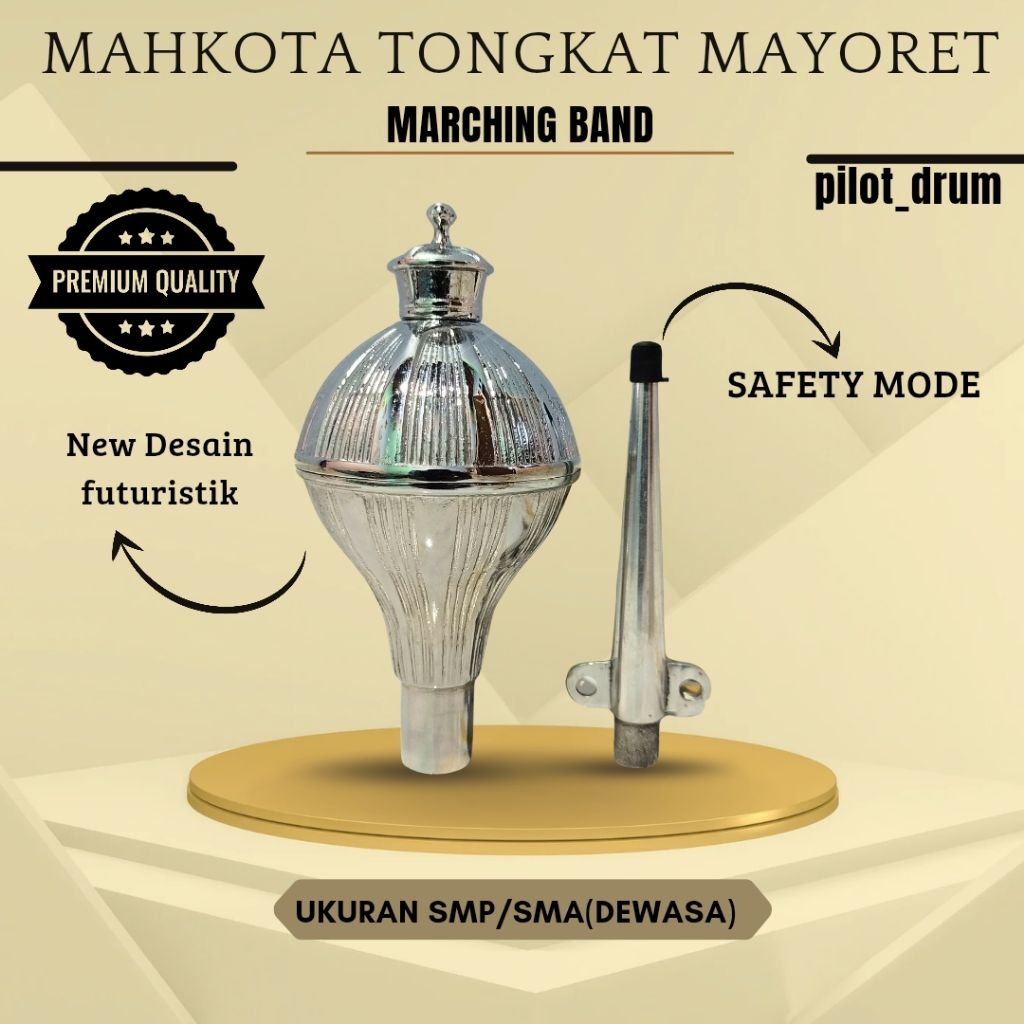 mahkota stik/tongkat mayoret drumband ukuran SMP/SMA(DEWASA)
