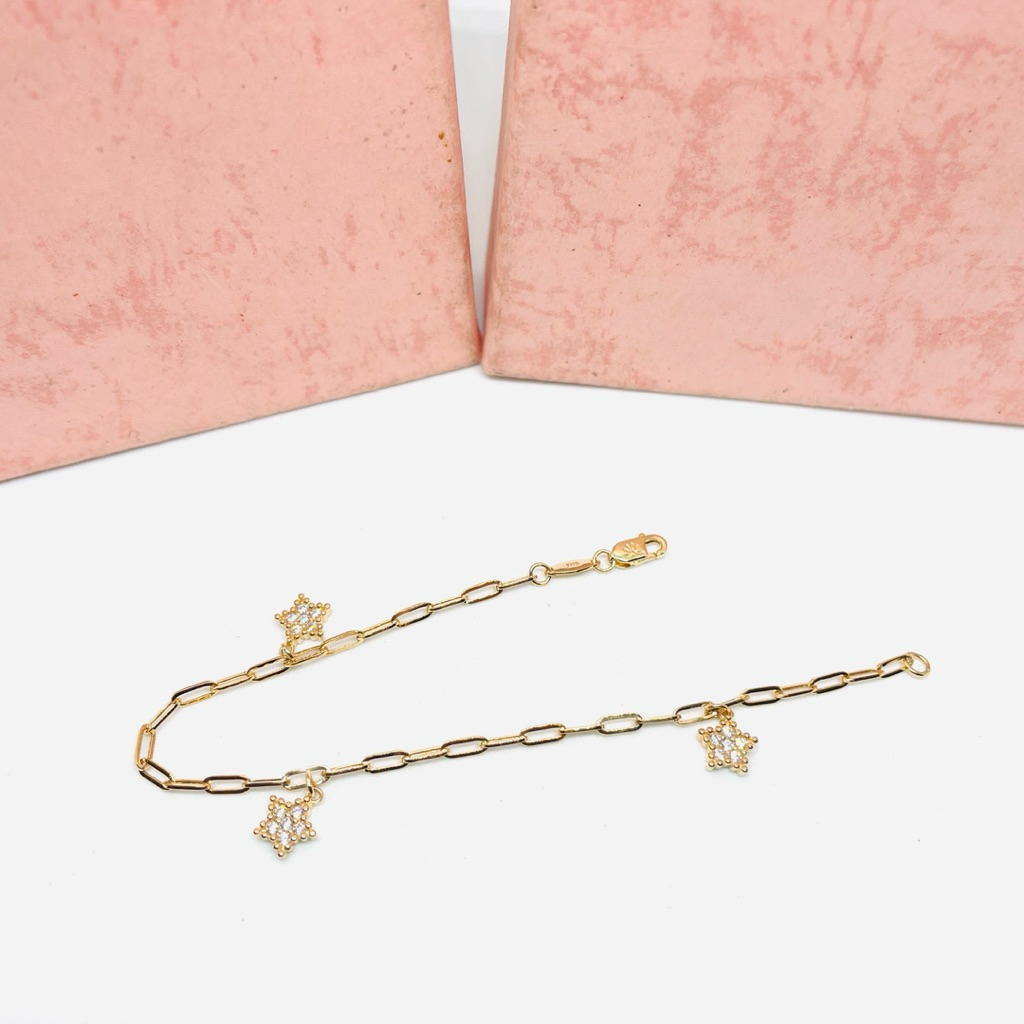 Gelang Bintang Emas Asli Kadar 300/6k