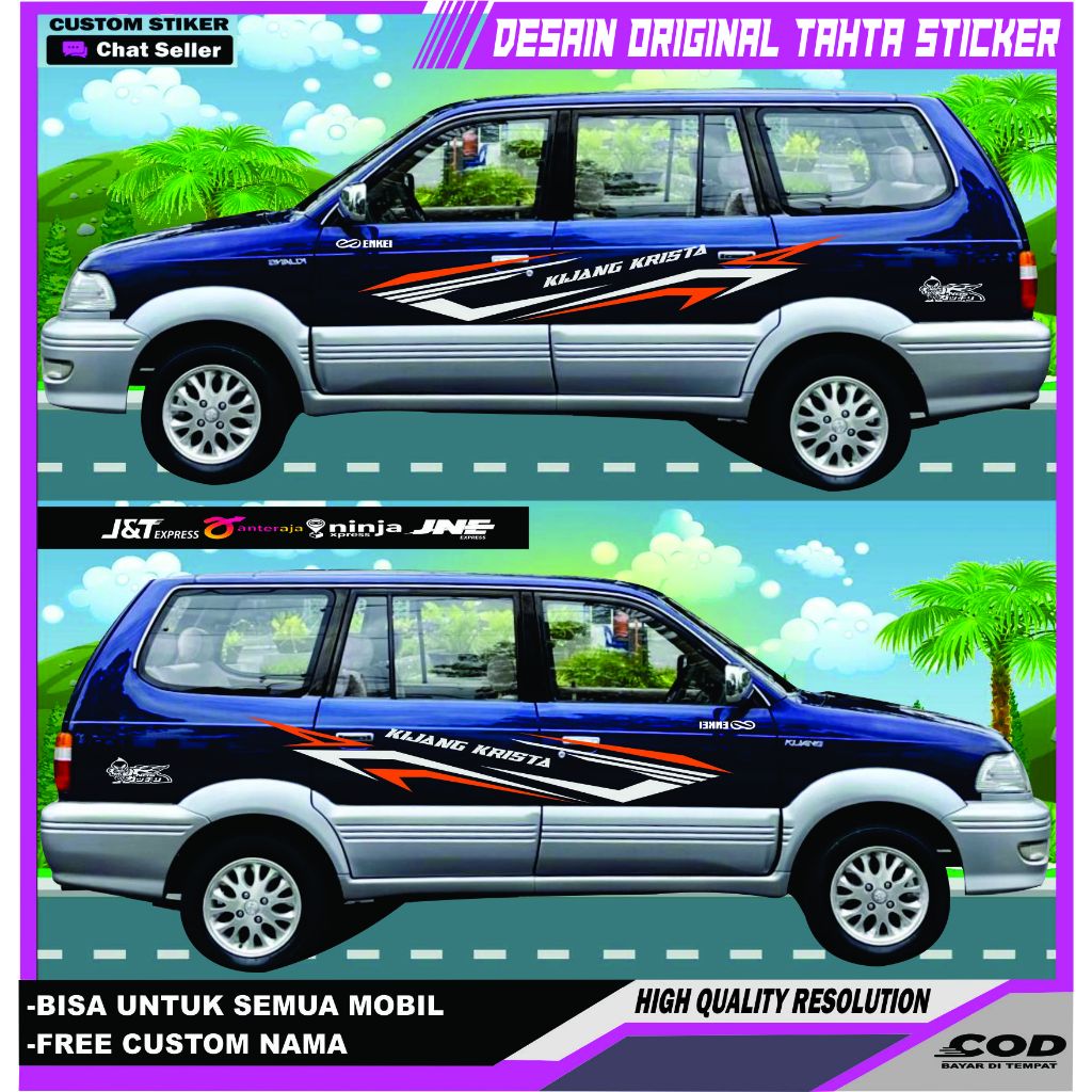 COD Stiker Mobil Kijang Krista Stiker Body Kijang Krista Stiker Kijang Krista Model Simple