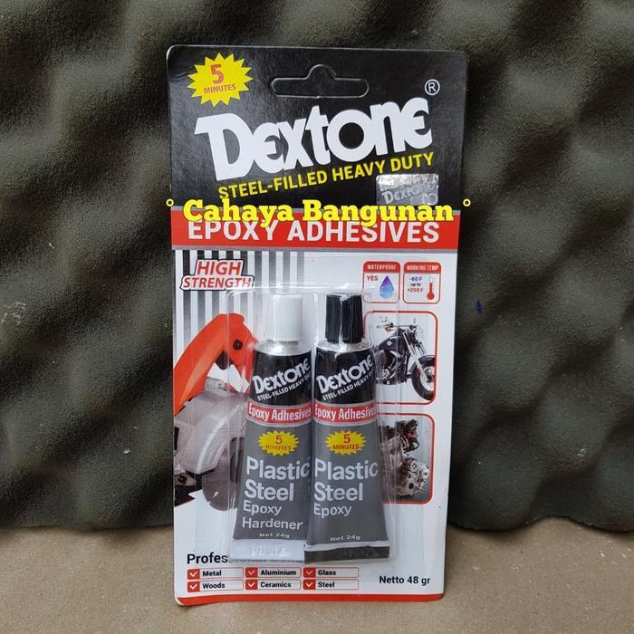 Dextone Lem PVC Plastik Steel / Lem Dextone 5 Menit