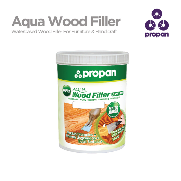 Dempul Kayu Propan Impra Aqua Wood Filler 1 KG Plamir Wood Putty Waterbased Jati Kamper Sungkai Teak