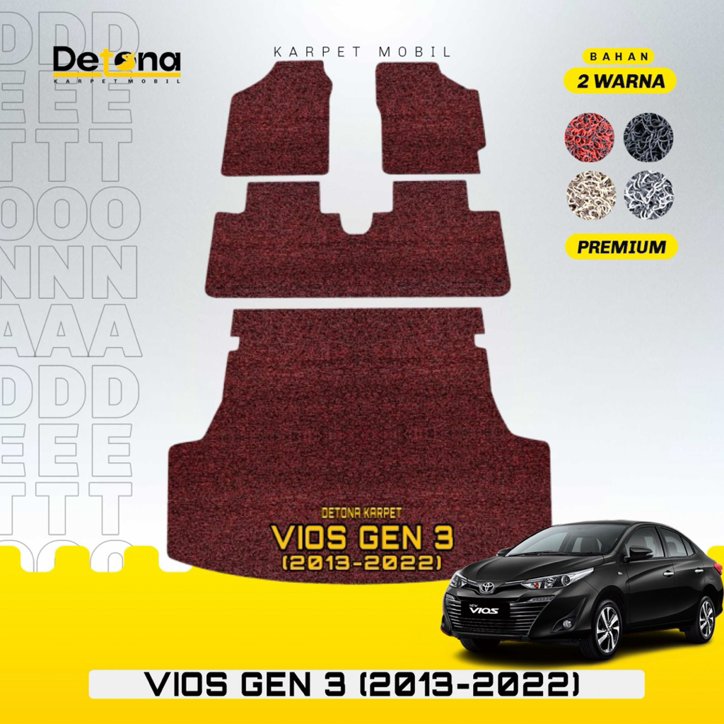 Karpet Mobil Mie PREMIUM TOYOTA VIOS GEN 3 2013-2022 / Karpet Mie Mobil TOYOTA VIOS GEN 3 2013-2022