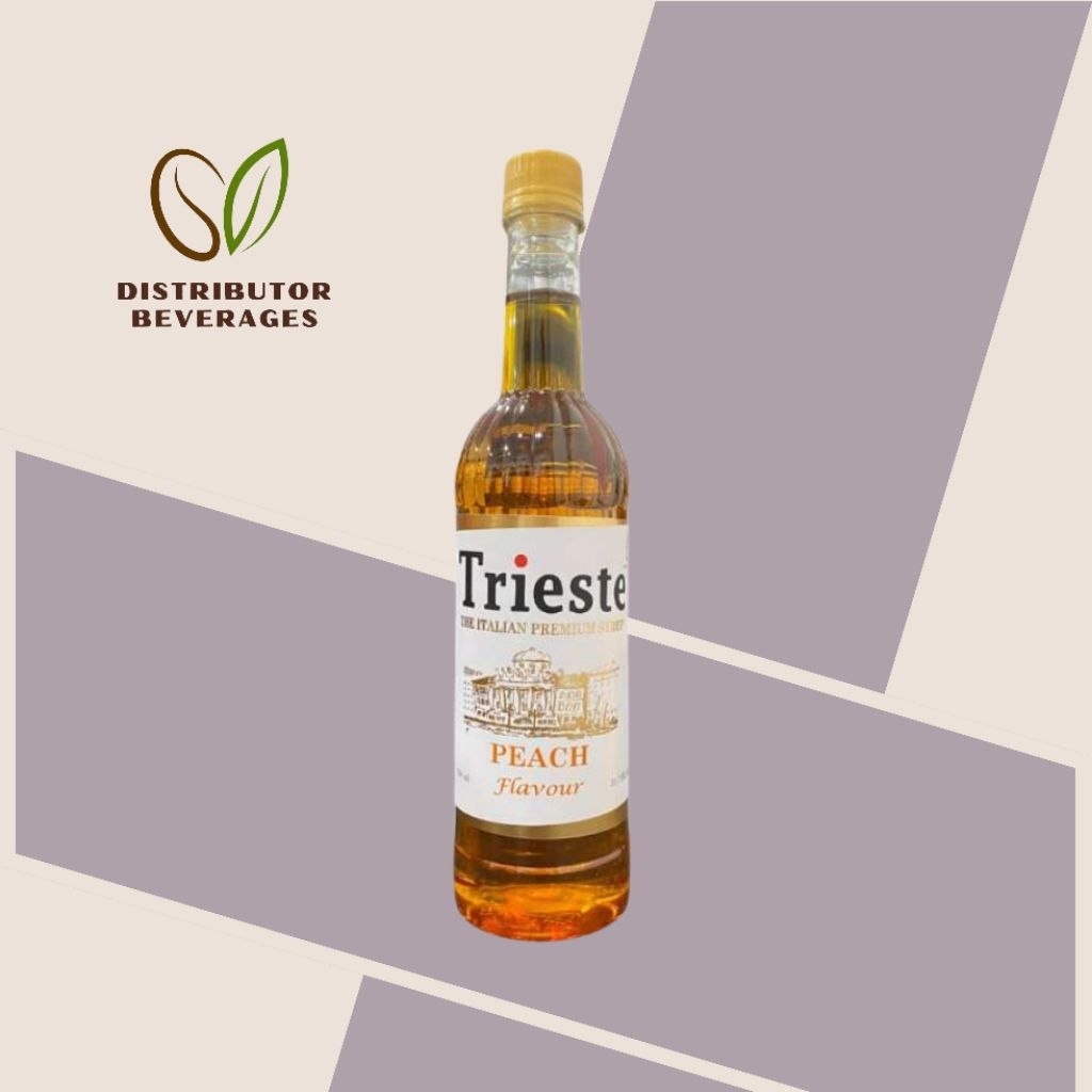 Trieste Syrup Peach - Italian Premium Syrup 650 ML