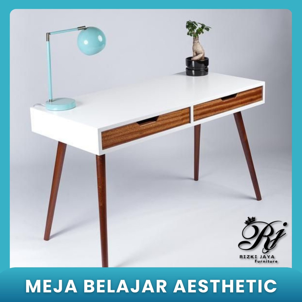 Meja belajar minimalis aesthetic
