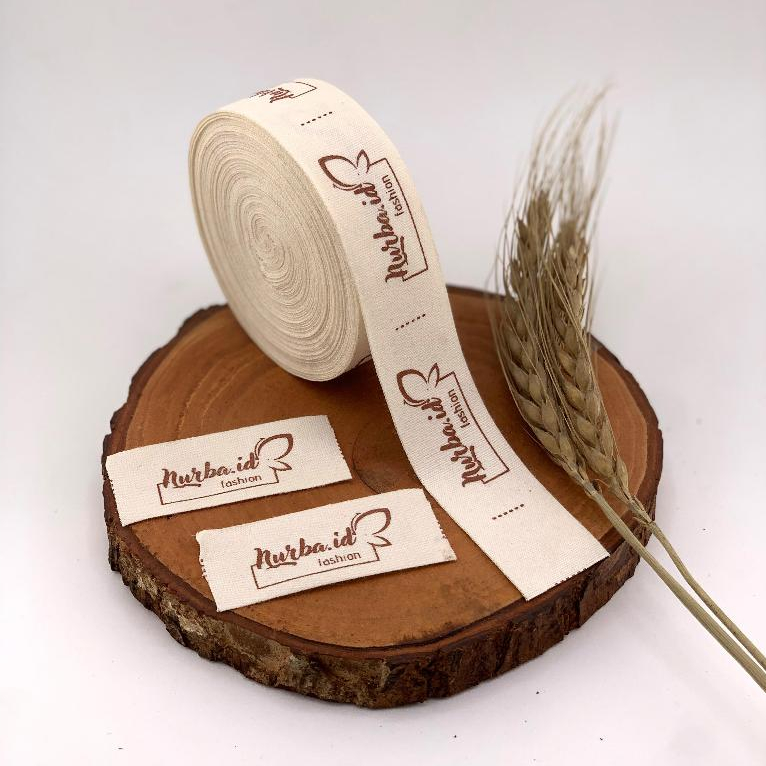 label katun 2 cm piterban import untuk label baju