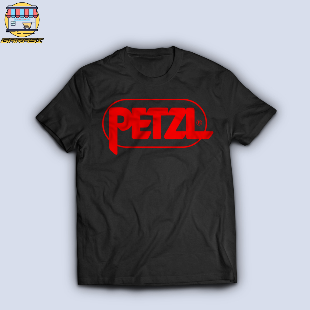 garasi tokoku kaos pendaki gunung unisex pria dan wanita petzl logo 1 baju outdoor