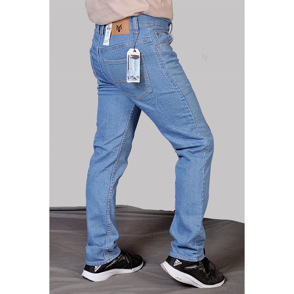 celana panjang jeans pria REGULER FIT / SEMI SLIMFIT BAHAN MELAR SIZE KECIL SAMPAI JUMBO