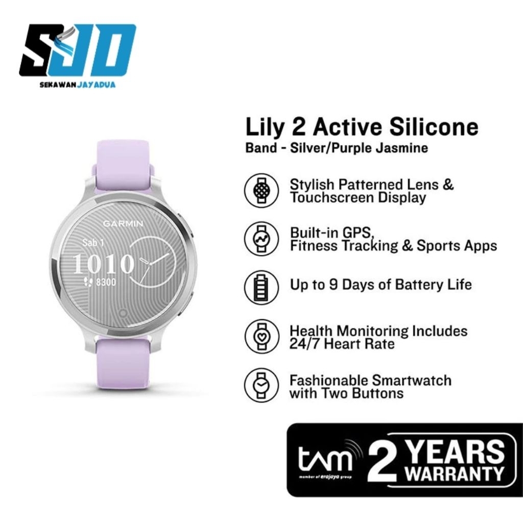 Garmin Lily 2 Active smartwatch elegan & aktif