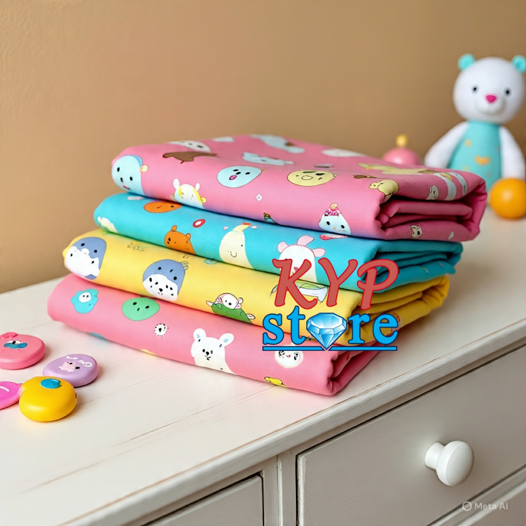 NEW DEALS 1 LUSIN (12 PCS) / 6 PCS KAIN BEDONG BAYI - BAHAN KATUN FLANEL HALUS LEMBUT - MOTIF LUCU