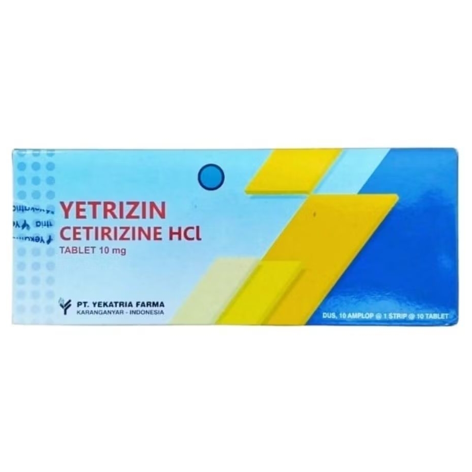 YETRIZIN - Cetirizine HCl Tablet 10mg (100's /Dus)