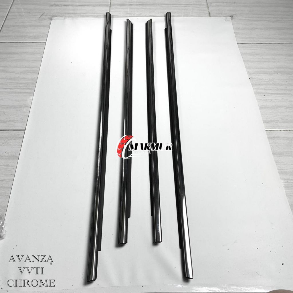 KARET PELIPIT KACA UNTUK PINTU MOBIL AVANZA XENIA VVTI 2004-2011 CHROME