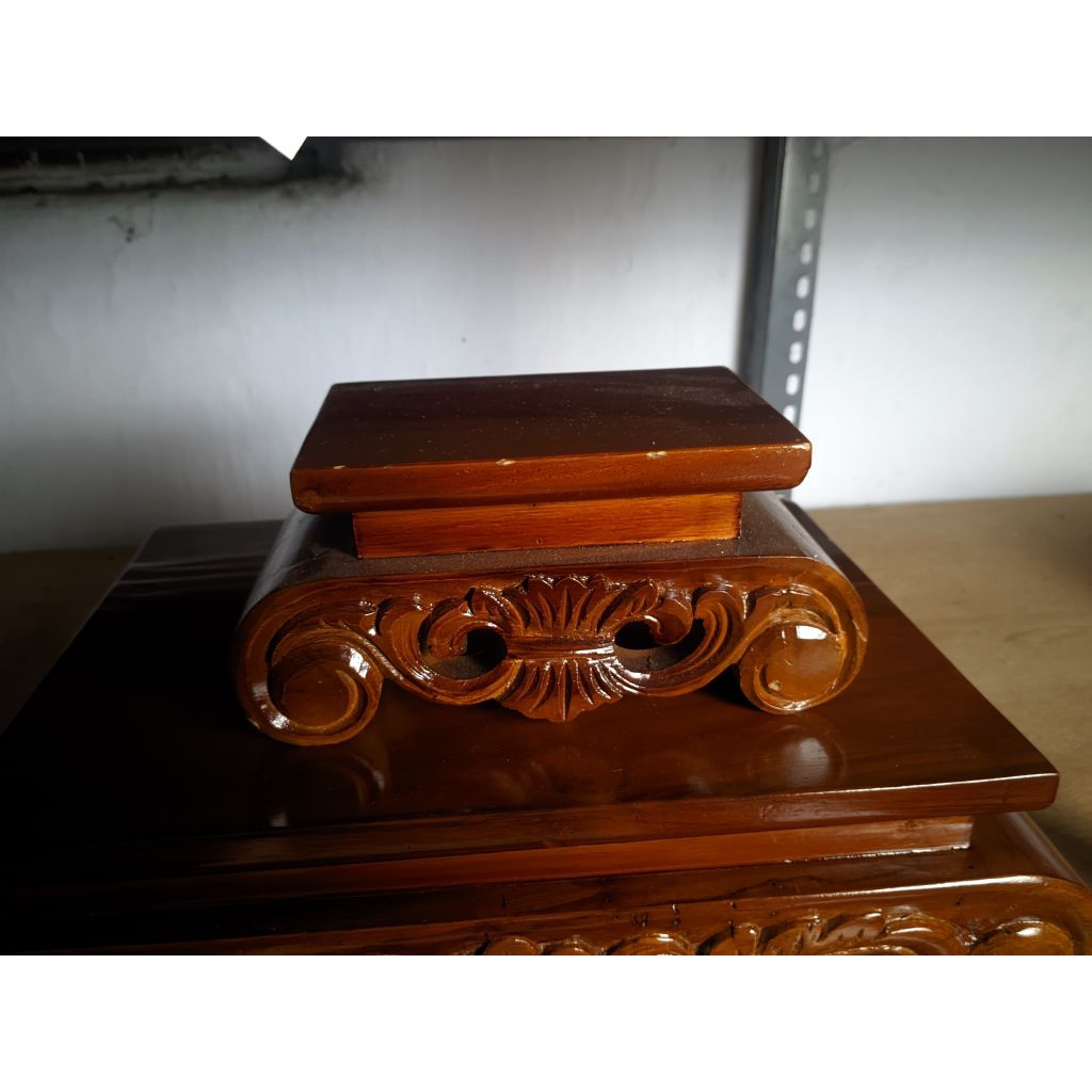 Meja Bonsai Kayu Jati Asli