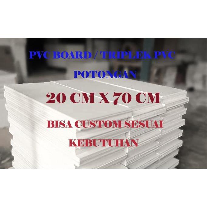 PVC Foam Board potongan 20 cm x 70 cm _ PVC triplek _ PVC lembaran _ PVC custom berbagai ukuran _ PV