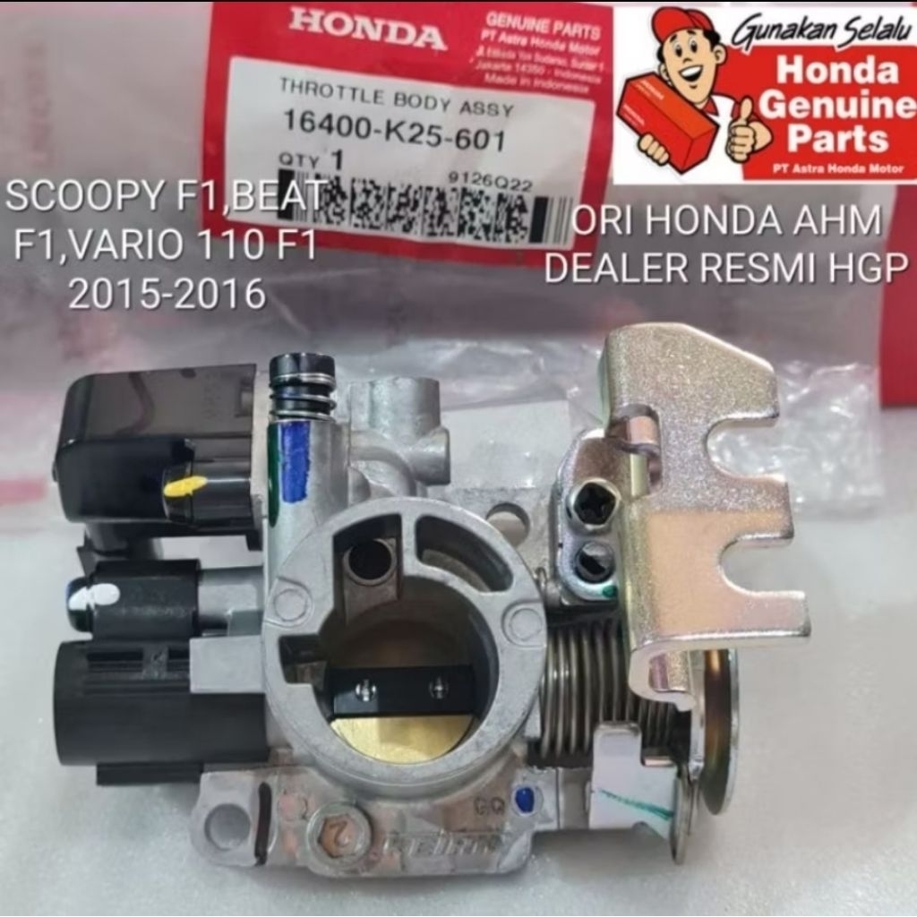 16400-K25-601 Throttle body k25-601 beat f1 scoopy f1 vario 110 2015-2016 dealer resmi hgp asli AHM