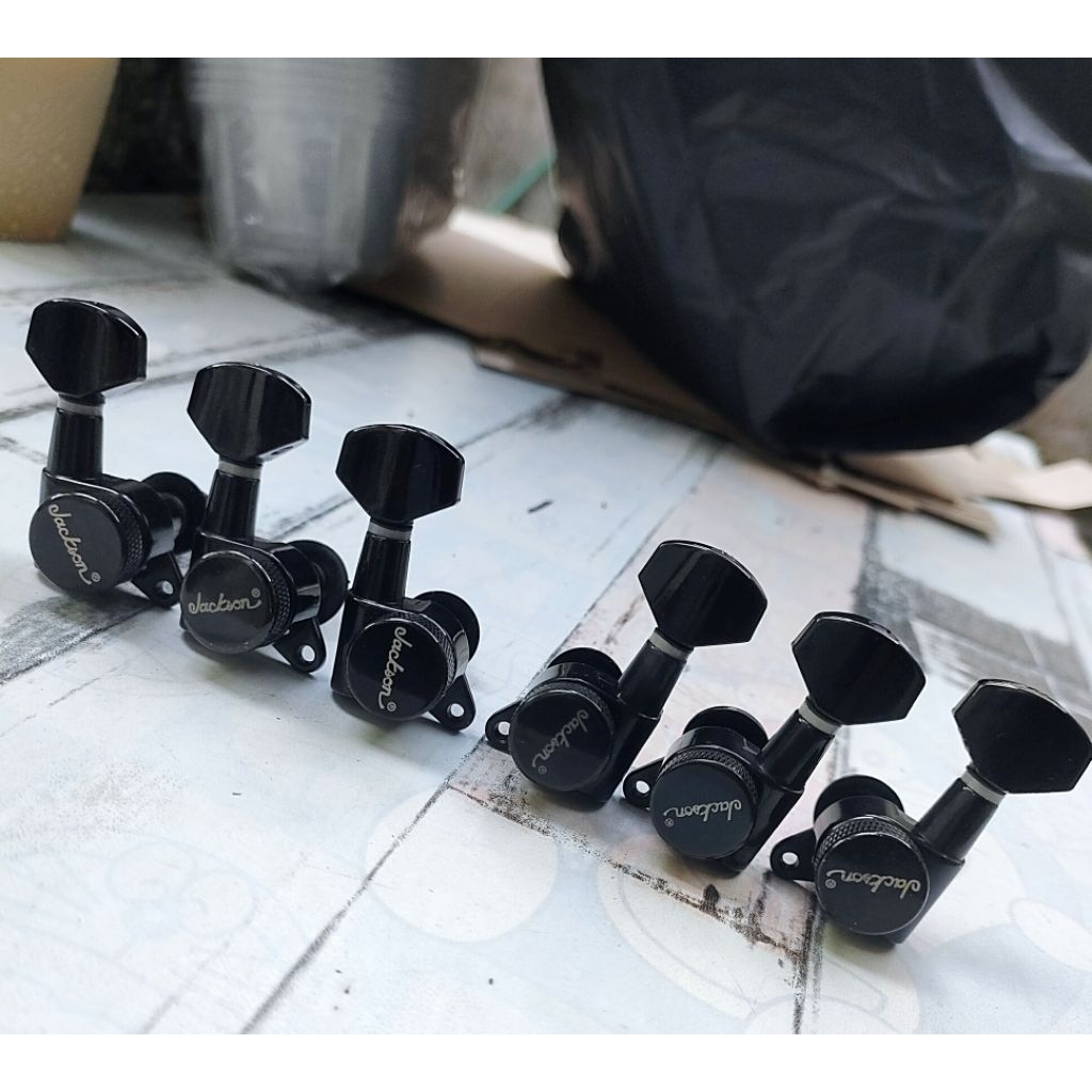 Dryer Gitar Locking Tuner Posisi 3R 3L Logo Jackson Guitar Original