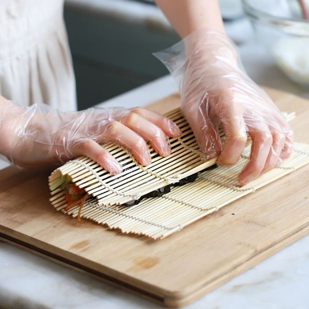 Tikar Penggulung Sushi Bambu & Plastik