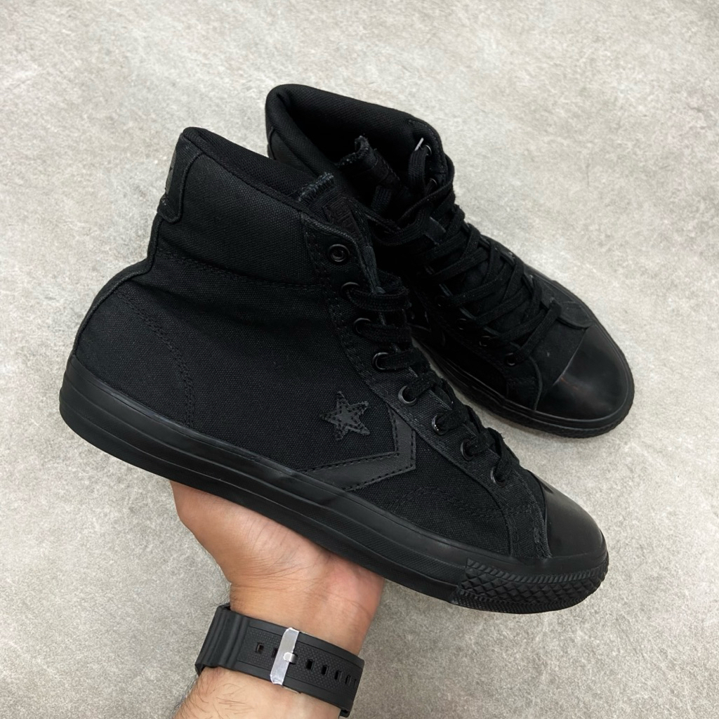 Vintage Converse Chuck Taylor Star Player Mid Mono Black (144477C) Second Original, Kondisi Mulus No