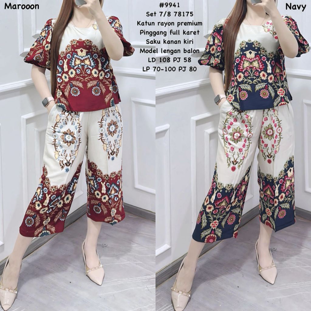 Setelan 9941 Set 7/8 78175 Katun Rayon Premium - VF