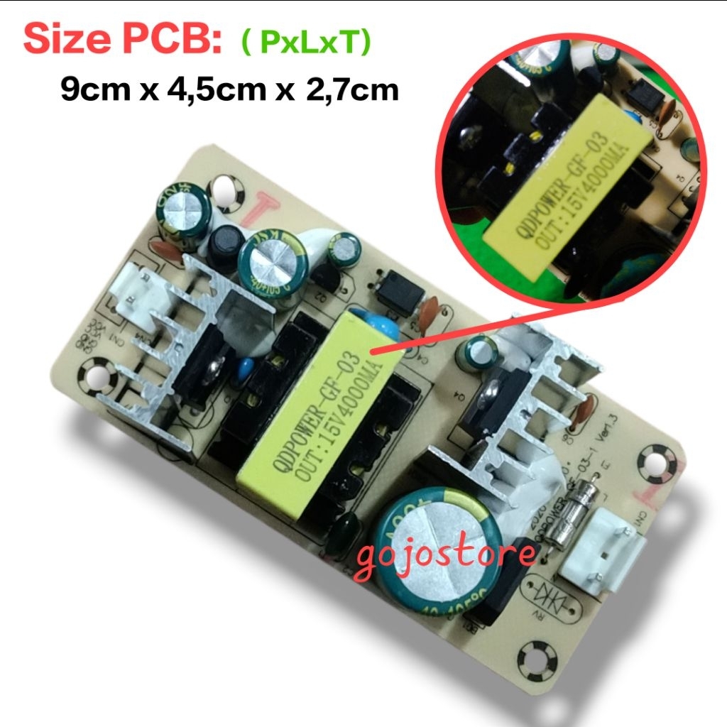 power suplai supply speaker aktif portable 15v 4000mA Tanaka DAT advance NOISE GMC ASATRON HT- 8890 