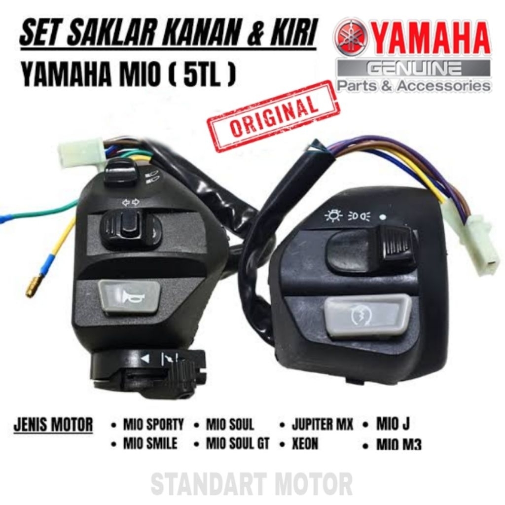 SAKLAR holder ORIGINAL YAMAHA kode part 5TL untuk motor Mio smile, Mio J,Mio M3, Mio soul, Mio soul 