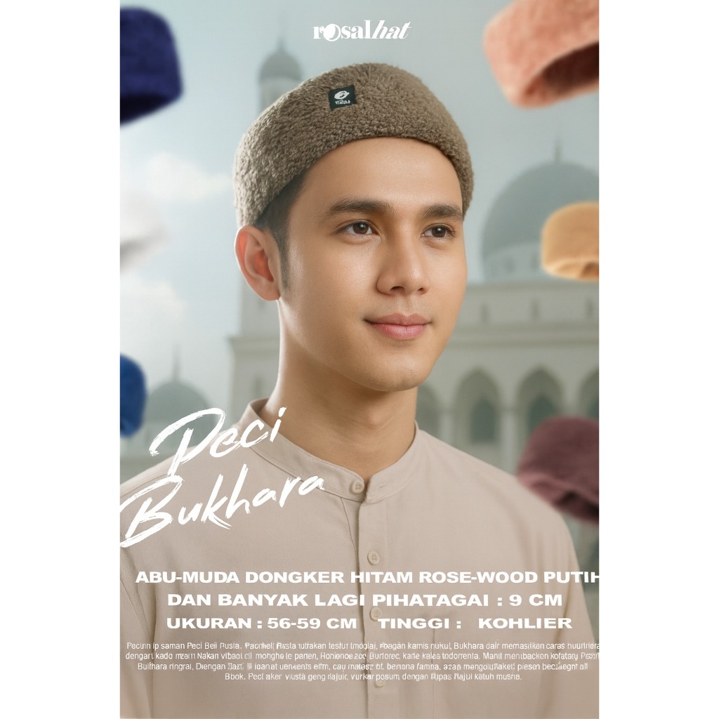 PECI SONGKOK BUKHARA PRIA MURAH ORIGINAL PREMIUM ROSAL TERBARU KEKINIAN MAKASSAR GOWA
