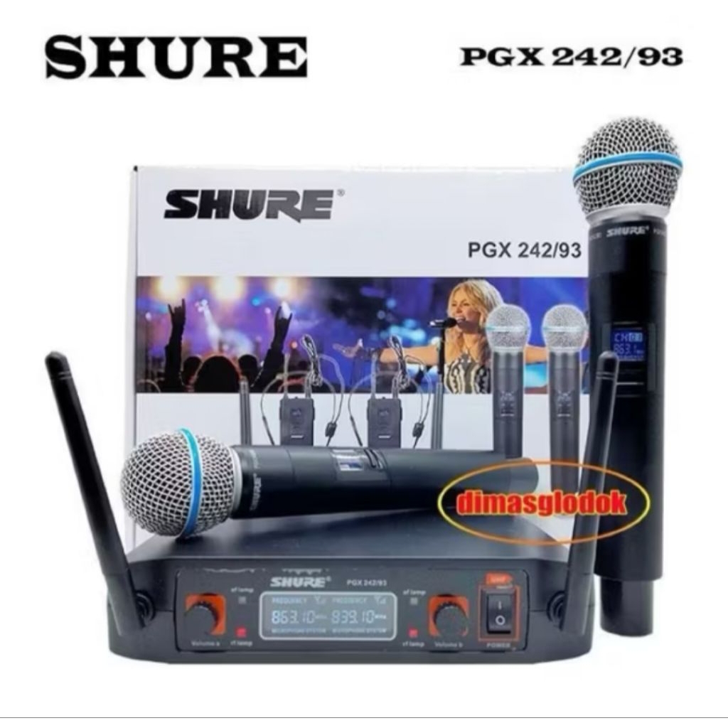 Mikropon wireless PGX 242/93 Werles Mik Wirles Mikrofon Dual Mic