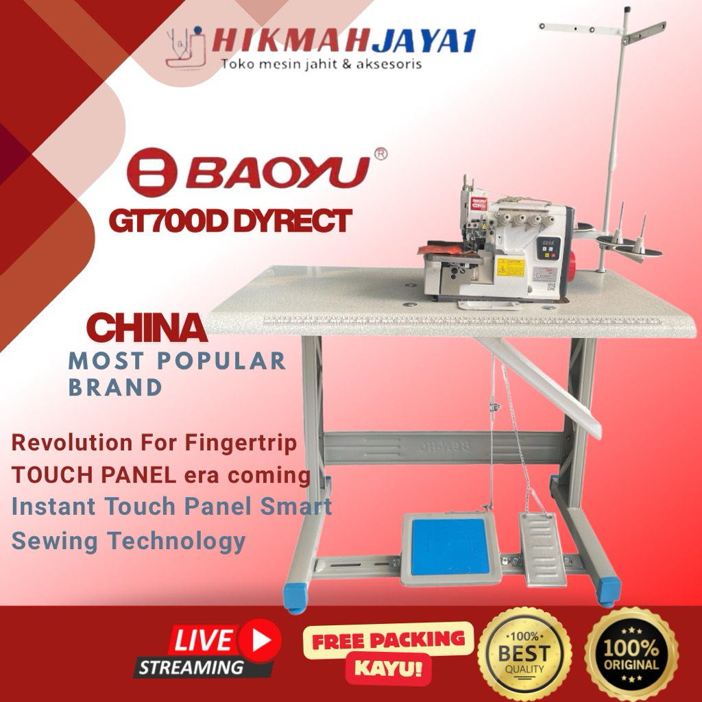 Mesin Obras Direct Servo Baoyu GT-700D New