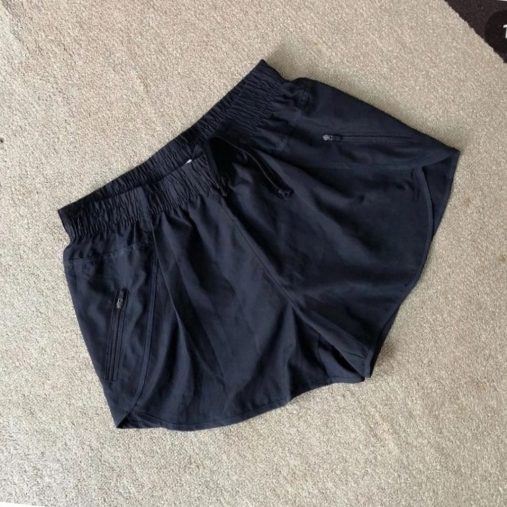 Celana Running Parasut Polos Pria Wanita Saku Resleting / Celana Pendek Parasut Lari