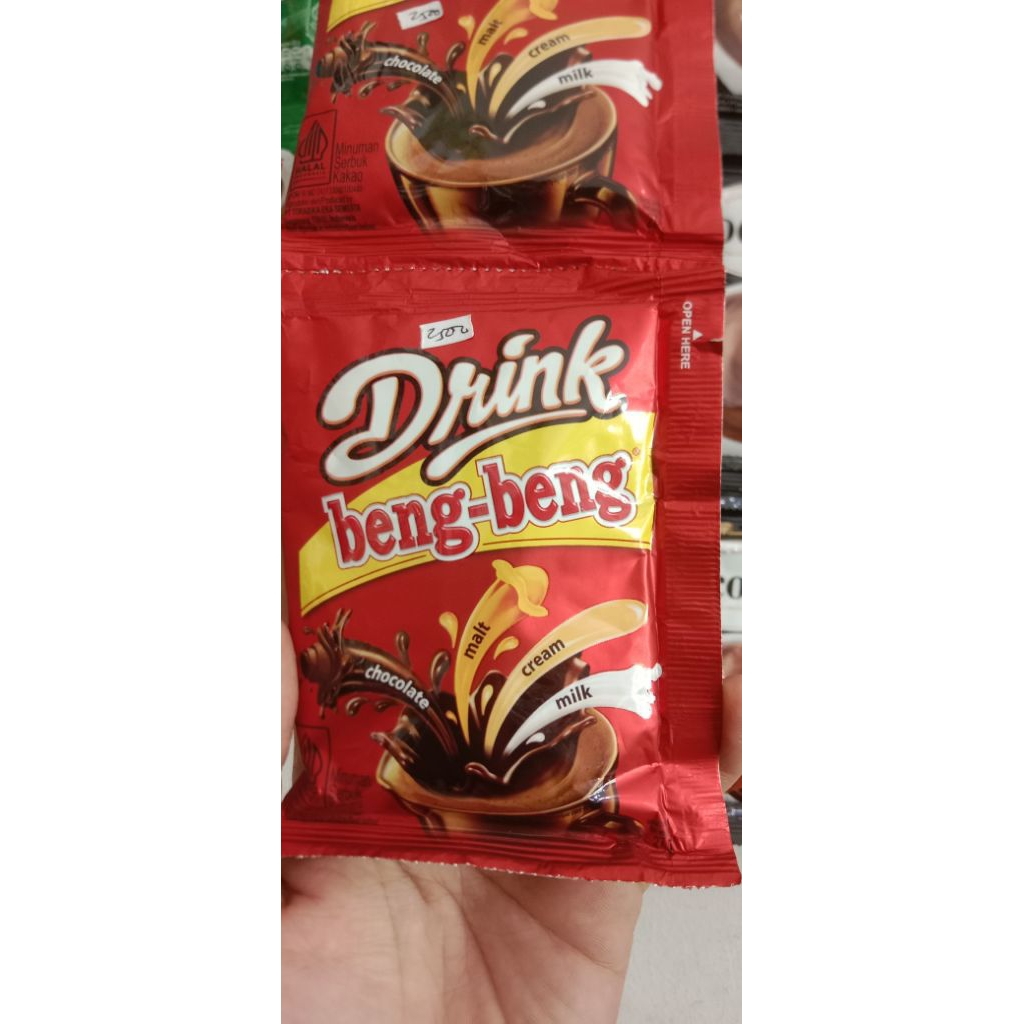 Beng beng minuman coklat /minuman bubuk coklat 1 Renteng isi 10pcs